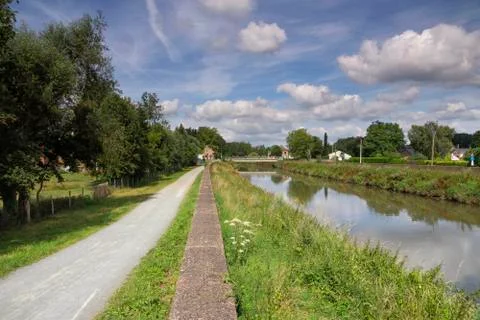 View over the Dijle river Stock Photos