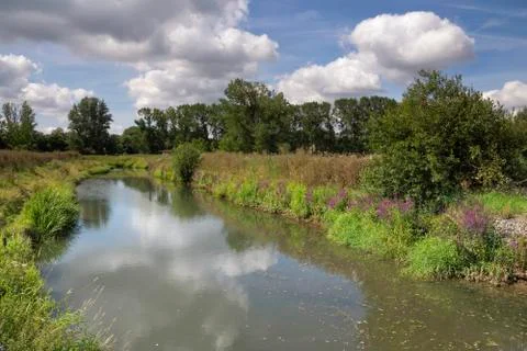View over the Dijle river Stock Photos