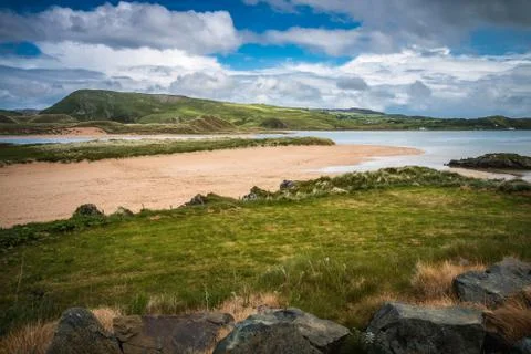 A view over Doagh in Ireland. Stock Photos