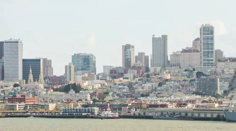View over downtown San Francisco 库存影片 63661124