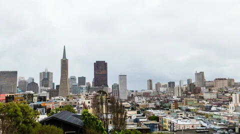 View over downtown San Francisco Video stock 63668789