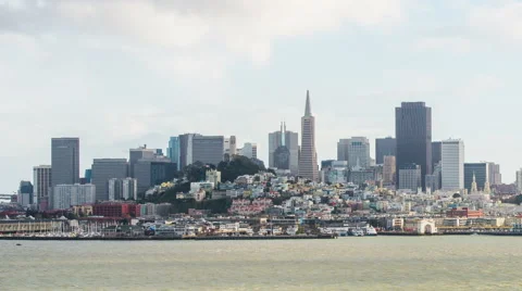 View over downtown San Francisco Stock Footage 63671040
