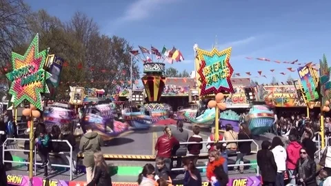 View over Dutch Fair. Stock Footage 82336906