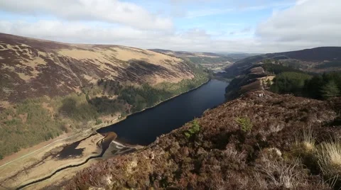 View Over Glendalough, Co. Wicklow, Ireland Stock Footage 48975512
