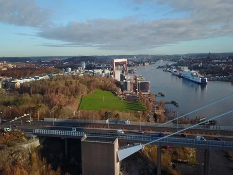 View over Gothenburg Stock Footage 82126748