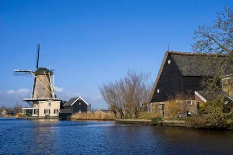 View over the Graafstroom river Stock Photos