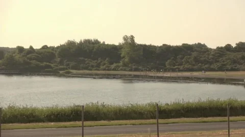 View over the Grevelingenmeer in the morning Stock Footage 252180853
