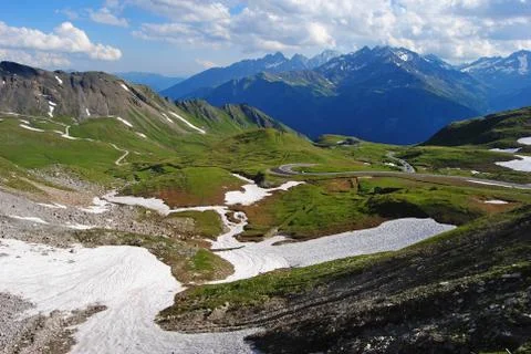 View over Grossglockner High Alpine Road in Austria. Stock Photos