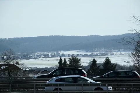 View over the highway Stock Photos