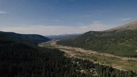 View Over Hoosier Pass: Just a little ways outside of Breckenridge, CO. Stock Footage 247138746