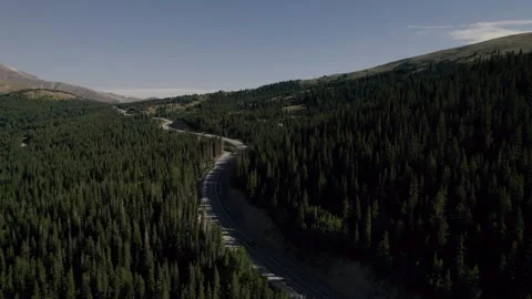 View Over Hoosier Pass: Just a little ways outside of Breckenridge, CO. Stock Footage 247138801