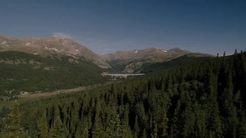 View Over Hoosier Pass: Just a little ways outside of Breckenridge, CO. Stock Footage 247138814