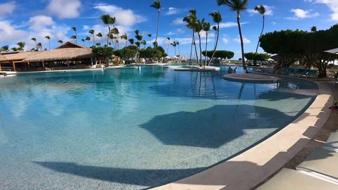 View over Iberostar Bavaro Suits at Punta Cana. Stock Footage 234682770