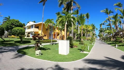 View over Iberostar Bavaro Suits at Punta Cana in Dominican Republic. Vidéo 234685155
