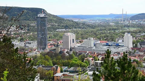 View over Jena, Germany Stock Footage 37249301