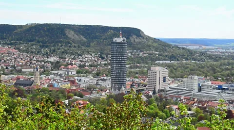 View over Jena Germany. panning Stock Footage 37249036