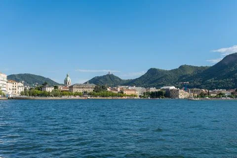 View over lake Como from Como Stock Photos