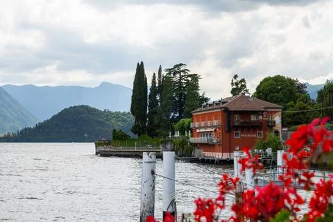 View over lake Como Stock Photos