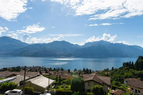 View over lake Como Stock Photos