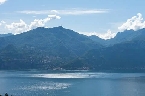 View over lake Como Stock Photos