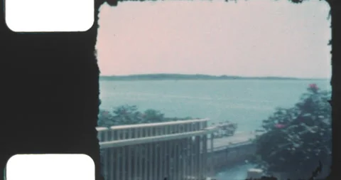 View over a lake Stock Footage 201595690