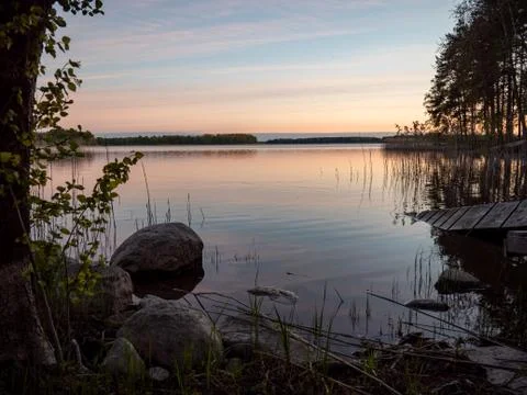View over the lake Stock Photos