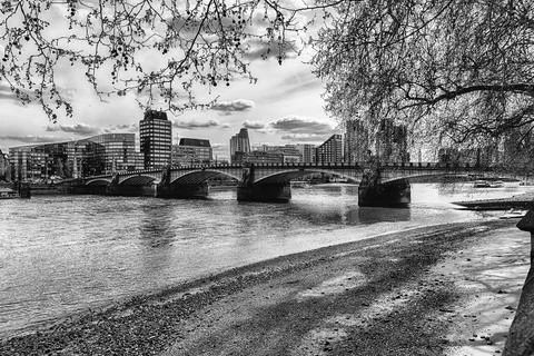 View over Lambeth Bridge in central London, England, UK Foto stock
