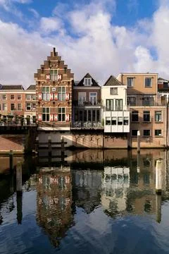 View over the Linge in Gorinchem Stock Photos