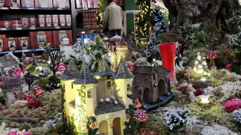 View over the Little EFTELING amusement park in Holland  Video stock 165728590