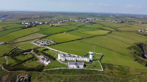 View over the Lizrd lighthouse cornwall engand uk Stockbeeldmateriaal 262745395