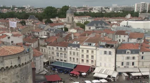 View over looking the town of La Rochelle Video stock 61906706