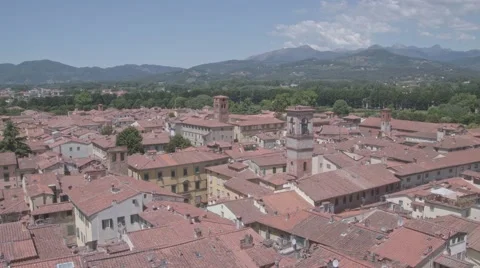 View over Lucca in Italy Stock Footage 66452048