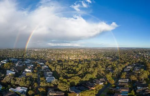 View over Macleod in Melbourne Stock Photos