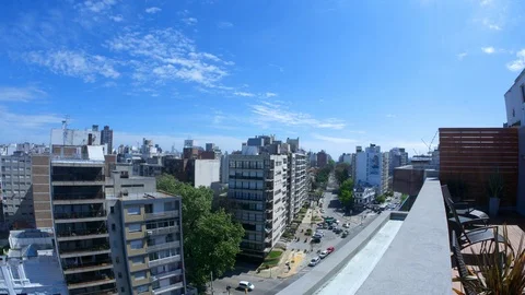 View over Montevideo Stock Footage 87198452
