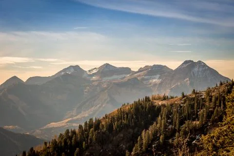 View Over a Mountain Range Stock-Fotos