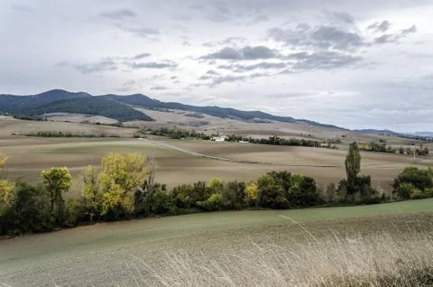 View over the Navarra's fields Stock Photos