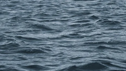 View over navy blue, calm sea or ocean water. Landscapes view of endless sea Stock Footage 157788312