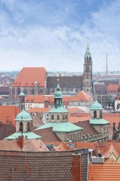 View over Nuremberg in Germany Stock Photos