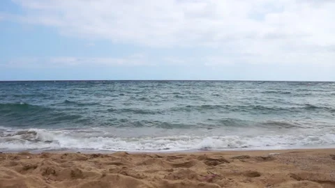 View over the Ocean, Costa Brava, Lloret de Mar, Spain Stock Footage 133566475