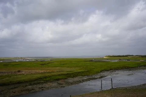 View over a ocean flood plain 스톡 사진