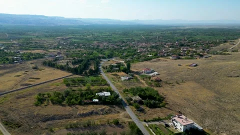 A view over an old village Stock-Footage 279632177