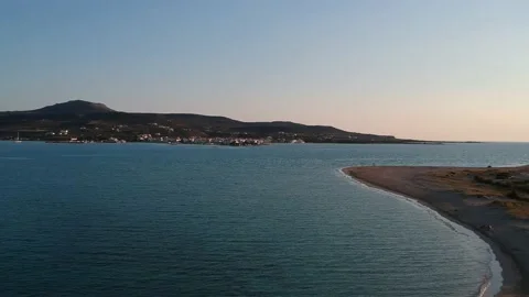 View over Pounda beach near the Submerged city of Pavlopetri, Greece Stock Footage 161089694