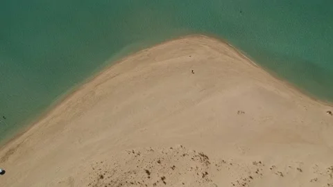 View over Pounda beach near the Submerged city of Pavlopetri, Greece Stock Footage 161182575