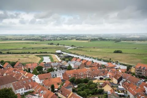 View over ribe from the cathedral tower Stock-Fotos