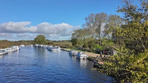 View over the river from high up 스톡 동영상 289455188
