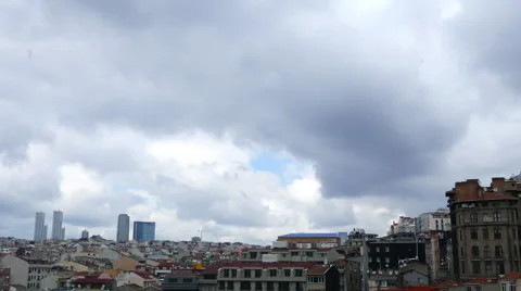 View over the rooftops in Istanbul Stock Footage 64583028