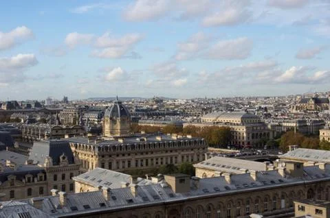 View over the rooftops of Paris Foto stock