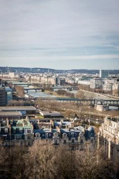 View over the rooftops of Paris Stockfoto's
