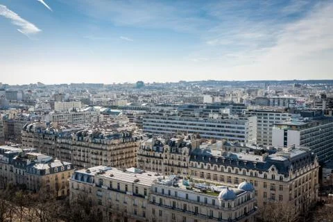 View over the rooftops of Paris Foto stock