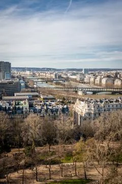 View over the rooftops of Paris Foto stock